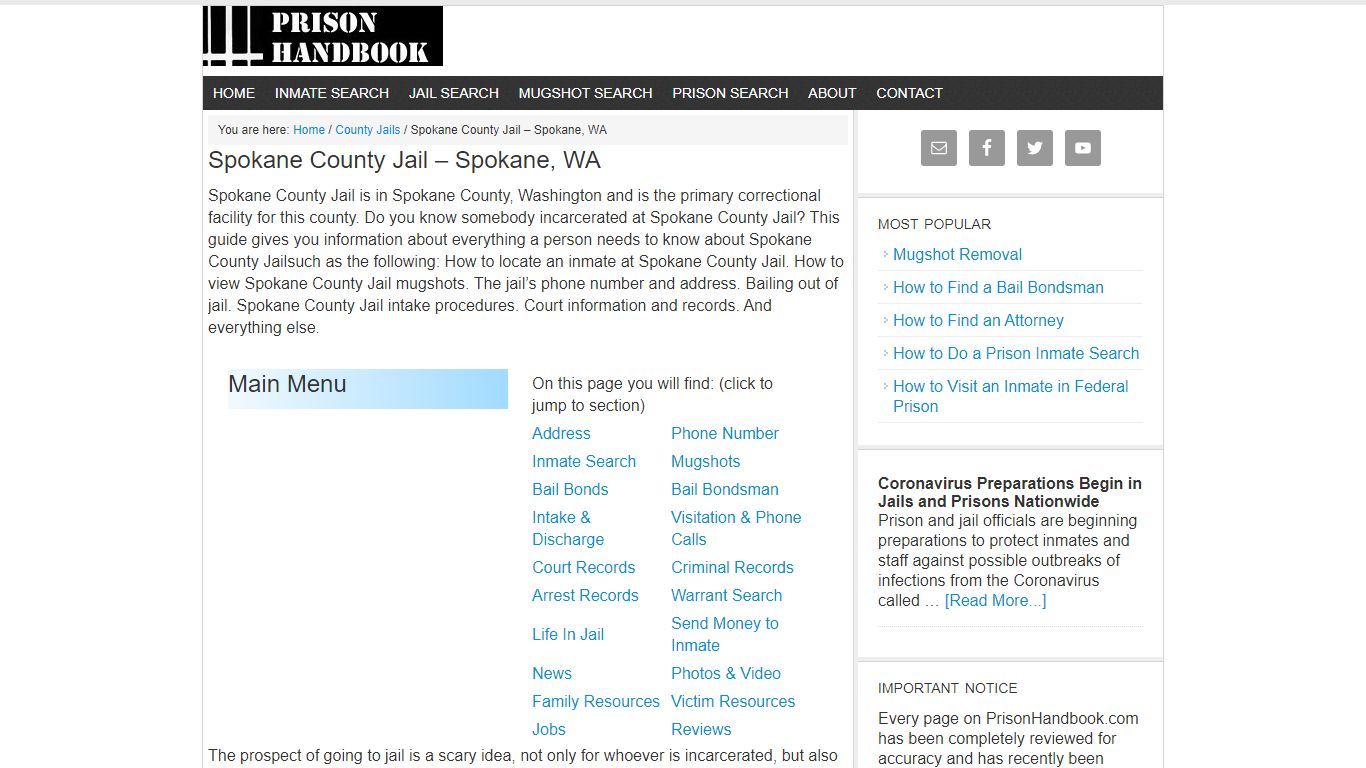 Spokane County Jail – Spokane, WA - prisonhandbook.com